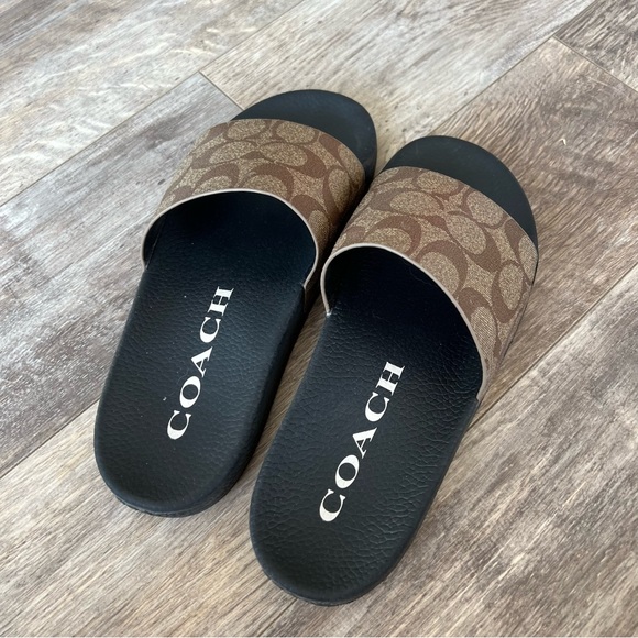 Like new! Coach Monogram Slide Sandals - Picture 4 of 4